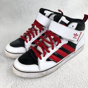 adidas Men's Varial II Mid White/Black/Red Lace Up Athletic Sneakers Size 7.5